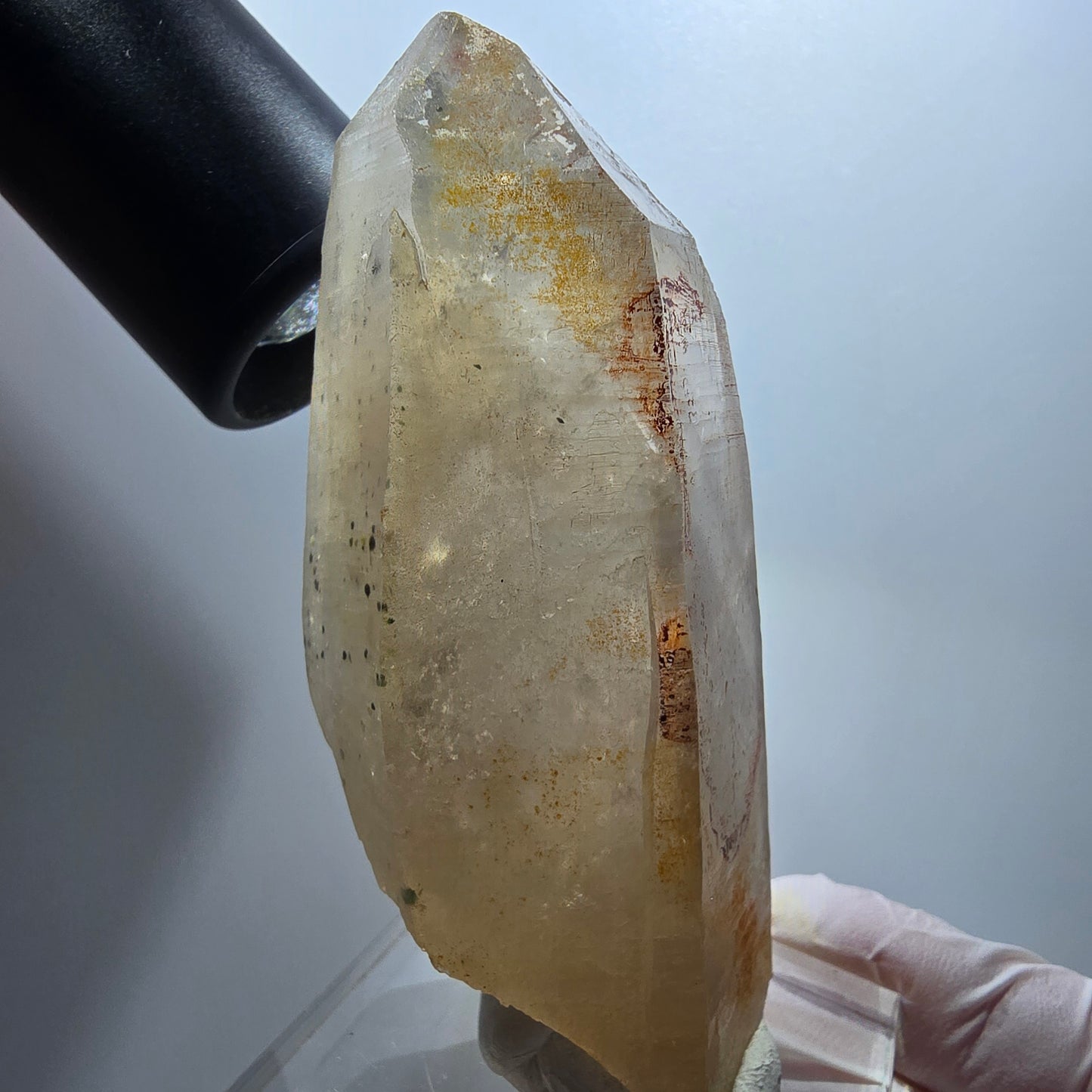 Phantom Skelett Rauchquarz mit Hyalit Opal Erongo, Namibia 90*40*33mm #13371