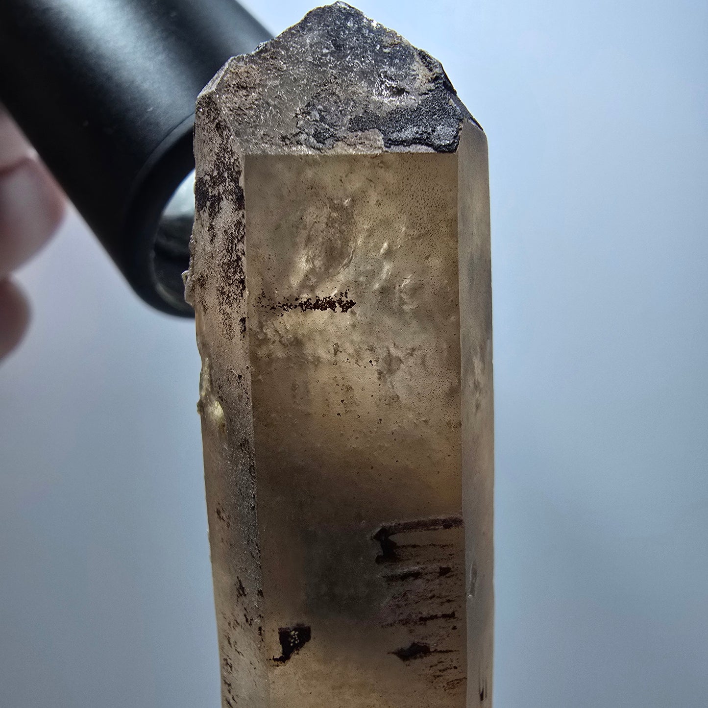 Phantom Rauchquarz Doppelender Spitze Erongo, Namibia 90*20*14mm #13377