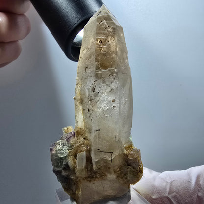 Rauchquarz, Goshenit, Beryl, Phantom Fluorit, Schörl Turmalin Erongo, Namibia 76*37*21mm #13379