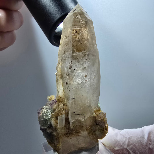 Rauchquarz, Goshenit, Beryl, Phantom Fluorit, Schörl Turmalin Erongo, Namibia 76*37*21mm #13379