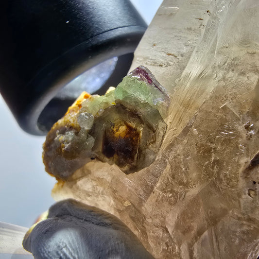Rauchquarz, Goshenit, Beryl, Phantom Fluorit, Schörl Turmalin Erongo, Namibia 76*37*21mm #13379