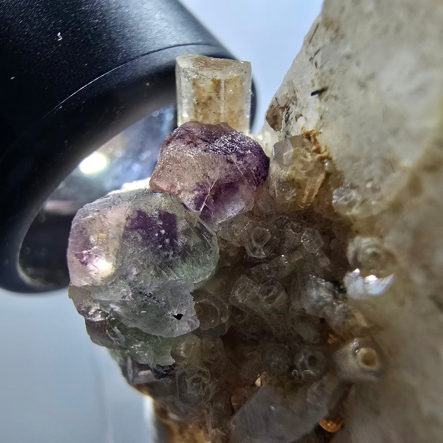 Rauchquarz, Goshenit, Beryl, Phantom Fluorit, Schörl Turmalin Erongo, Namibia 76*37*21mm #13379
