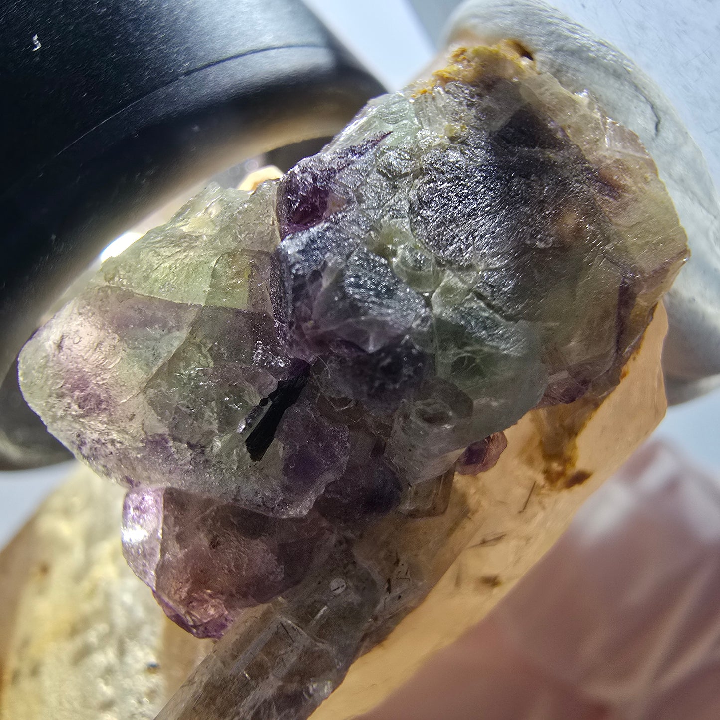 Rauchquarz, Goshenit, Beryl, Phantom Fluorit, Schörl Turmalin Erongo, Namibia 76*37*21mm #13379
