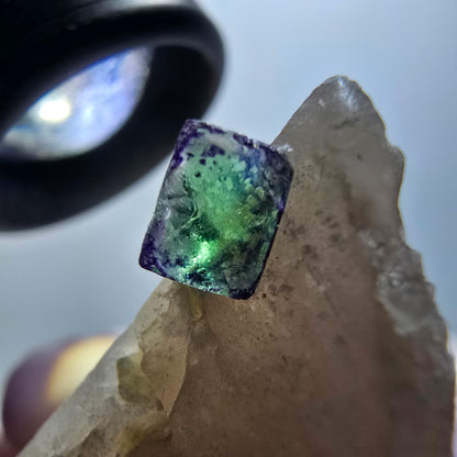 Phantom Fluorit, Rauchquarz, Schörl Turmalin Stufe Erongo, Namibia 68*48*27mm #13380