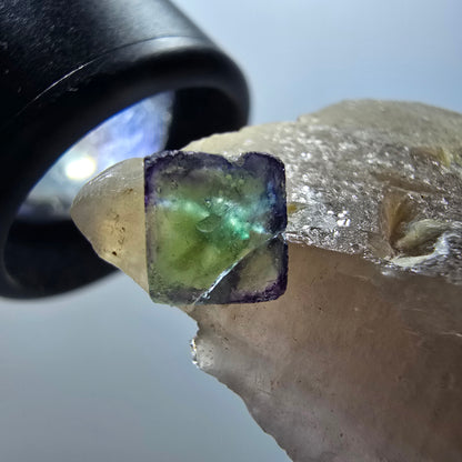Phantom Fluorit, Rauchquarz, Schörl Turmalin Stufe Erongo, Namibia 68*48*27mm #13380