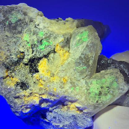 Skelett Rauchquarz, Hyalit Opal, Schörl Turmalin, Orthoklas Erongo, Namibia 91*63*43mm #13382