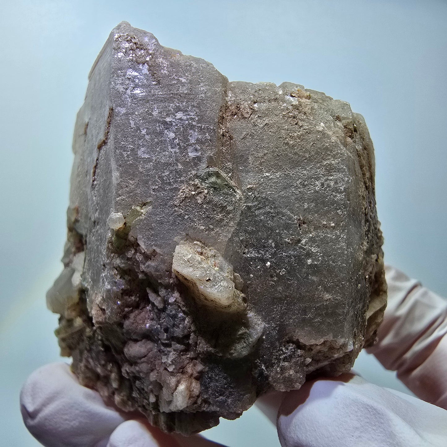 Seltene Turmalin, Verdelith, Elbait auf Quarz Stufe Karibib, Erongo, Namibia 65*59*44mm #13386