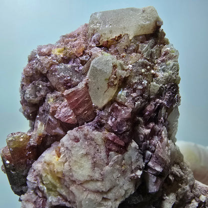 Seltene Turmalin, Elbait auf Quarz Stufe Karibib, Erongo, Namibia 78*53*47mm #13389