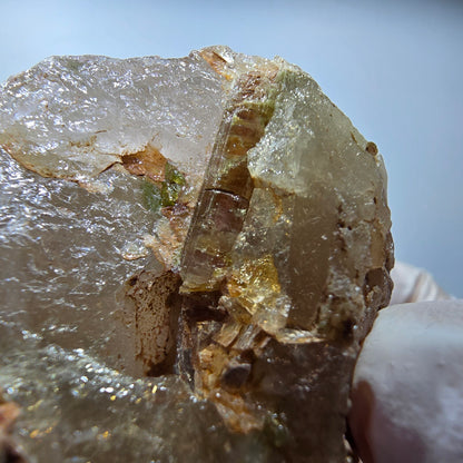 Seltene Turmalin, Verdelith, Elbait auf Quarz Stufe Karibib, Erongo, Namibia *54*46*44mm #13390