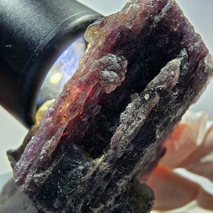 Seltene Phantom Fluorit Formation, Hyalit Opal, Muskovit Erongo, Namibia 52*31*28mm #13394