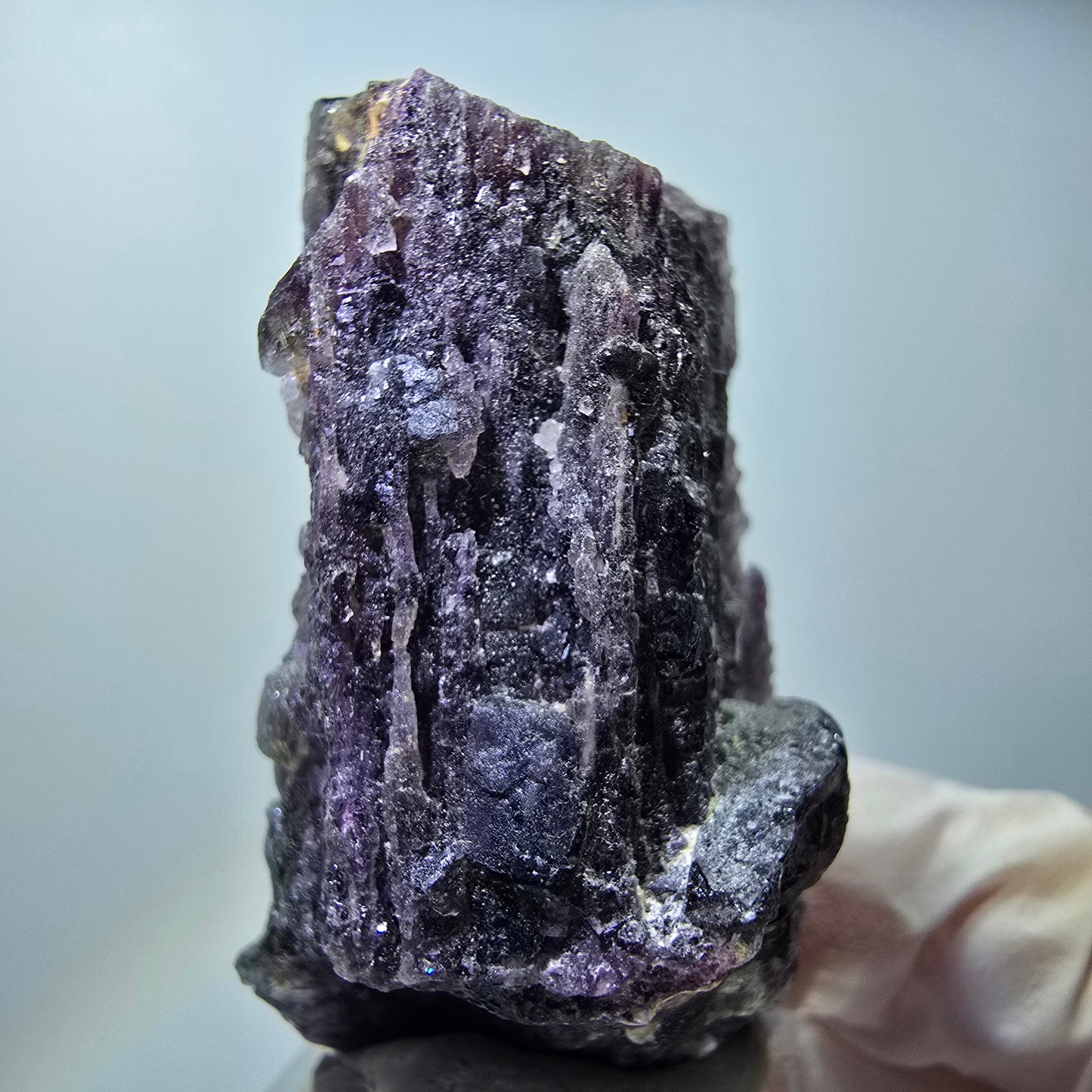 Seltene Phantom Fluorit Formation, Hyalit Opal, Muskovit Erongo, Namibia 52*31*28mm #13394