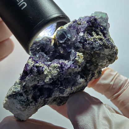 Phantom Fluorit Würfel, gestuft auf Orthoklas Erongo, Namibia 62*36*34mm #13399