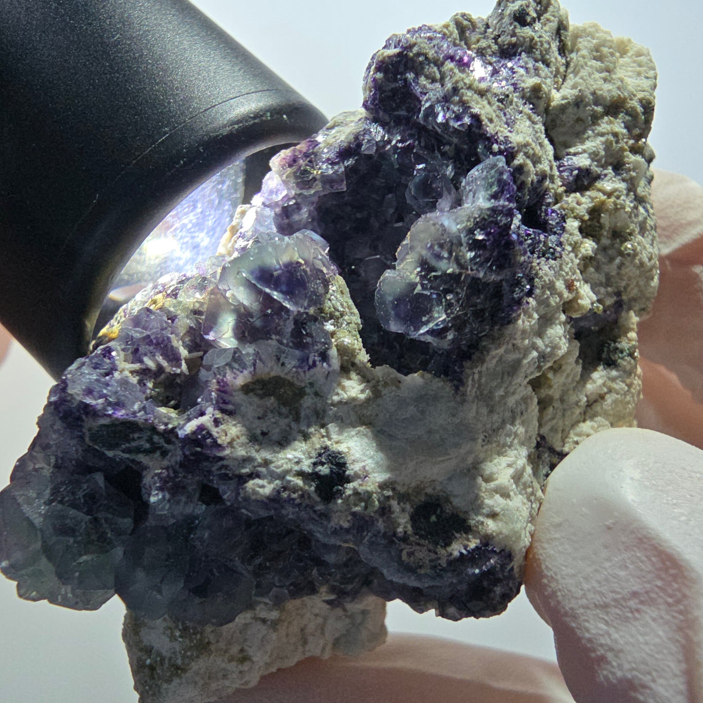 Phantom Fluorit Würfel, gestuft auf Orthoklas Erongo, Namibia 62*36*34mm #13399