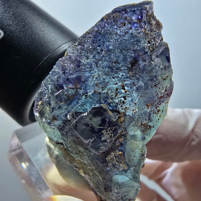 Seltene Phantom Fluorit Formation, grün lila blau Erongo, Namibia 47*37*26mm #13405