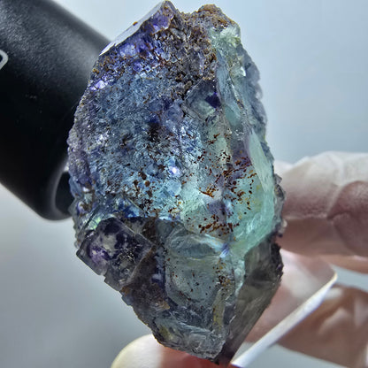 Seltene Phantom Fluorit Formation, grün lila blau Erongo, Namibia 47*37*26mm #13405