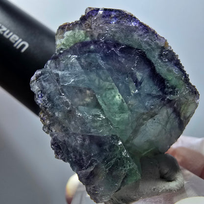 Seltene Phantom Fluorit Formation, grün lila blau Erongo, Namibia 47*37*26mm #13405