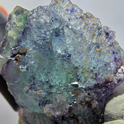 Seltene Phantom Fluorit Formation, grün lila blau Erongo, Namibia 47*37*26mm #13405