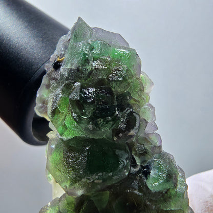 Seltene Phantom Fluorit, hexagonal, Rauchquarz, Muskovit Erongo, Namibia 59*27*13mm #13408