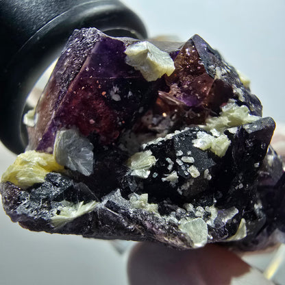 Seltene Phantom Fluorit Würfel, Muskovit Stufe Erongo, Namibia 41*38*31mm #13410