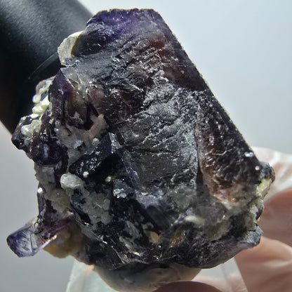 Seltene Phantom Fluorit Würfel, Muskovit Stufe Erongo, Namibia 41*38*31mm #13410
