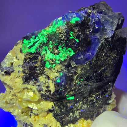 Phantom Fluorit, Schörl Turmalin, Hyalit, Rauchquarz, Muskovit Erongo, Namibia 58*44*28mm #13411