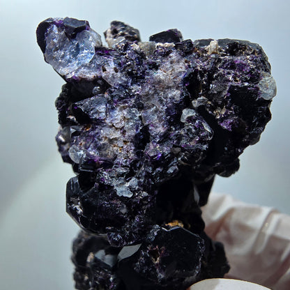Schöne Fluorit Würfel, Rauchquarz Stufe Erongo, Namibia 53*35*31mm #13413