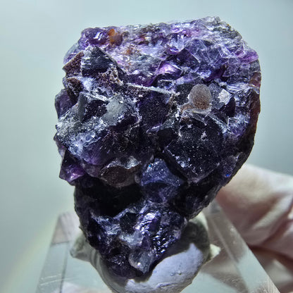 Seltene Phantom Fluorit Würfel Stufe, grün lila Okorusu, Namibia 33*25*12mm #13427