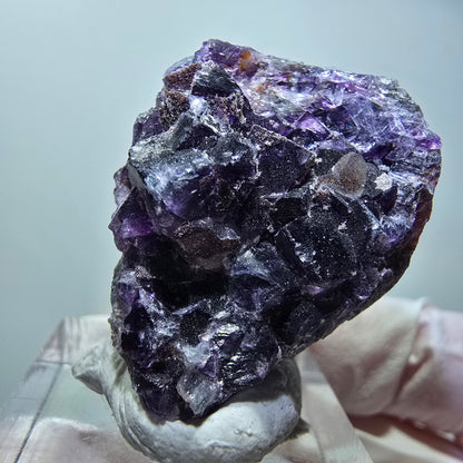 Seltene Phantom Fluorit Würfel Stufe, grün lila Okorusu, Namibia 33*25*12mm #13427