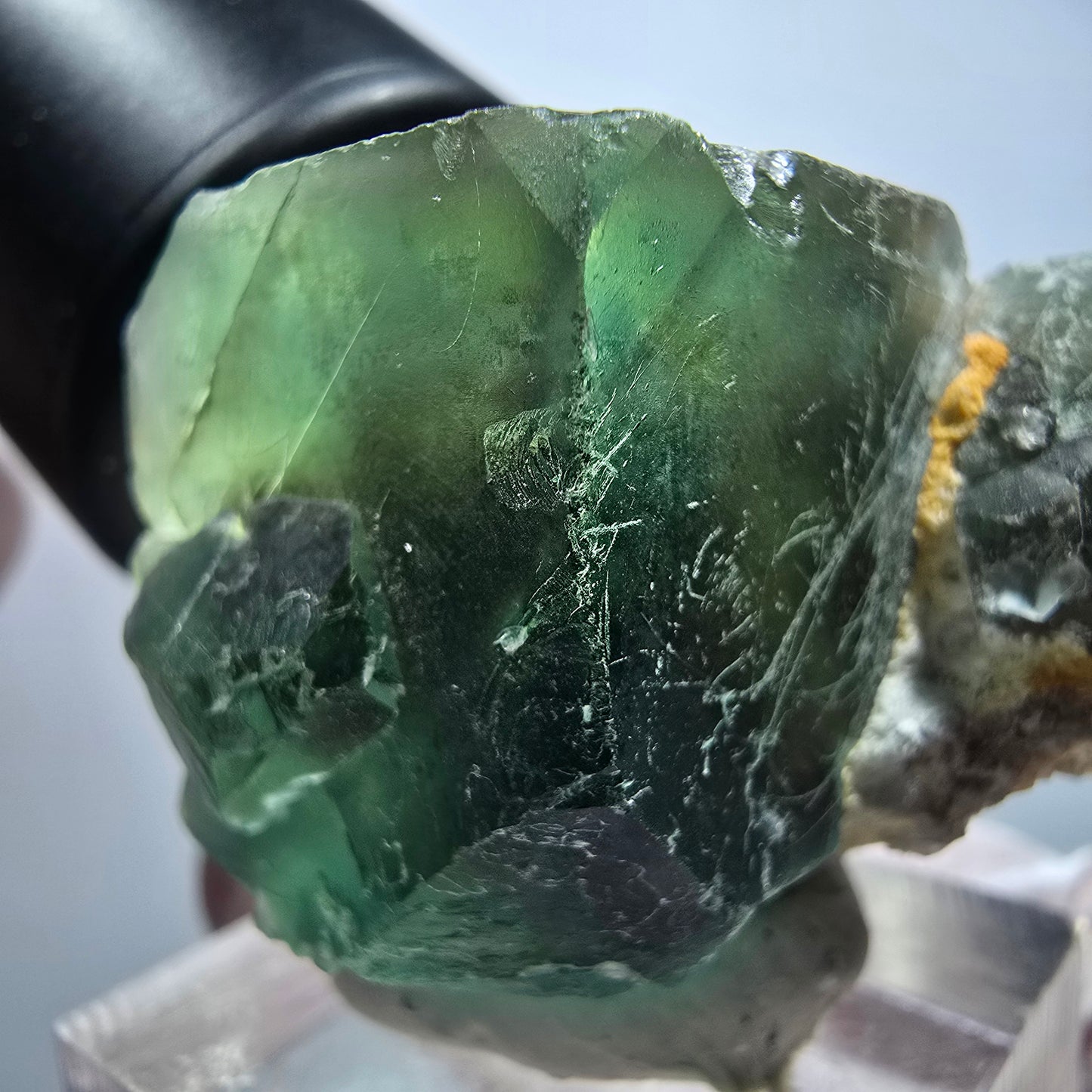 Seltene Phantom Fluorit Würfel Stufe, grün Okorusu, Namibia 39*33*26mm #13428