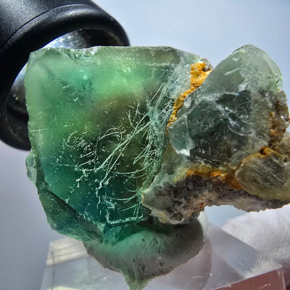 Seltene Phantom Fluorit Würfel Stufe, grün Okorusu, Namibia 39*33*26mm #13428