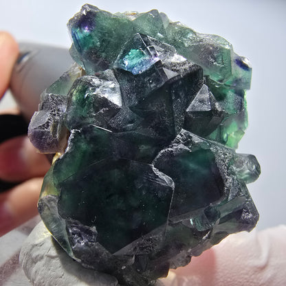 Seltene Phantom Fluorit Würfel Stufe, grün lila Okorusu, Namibia 40*34*19mm #13431