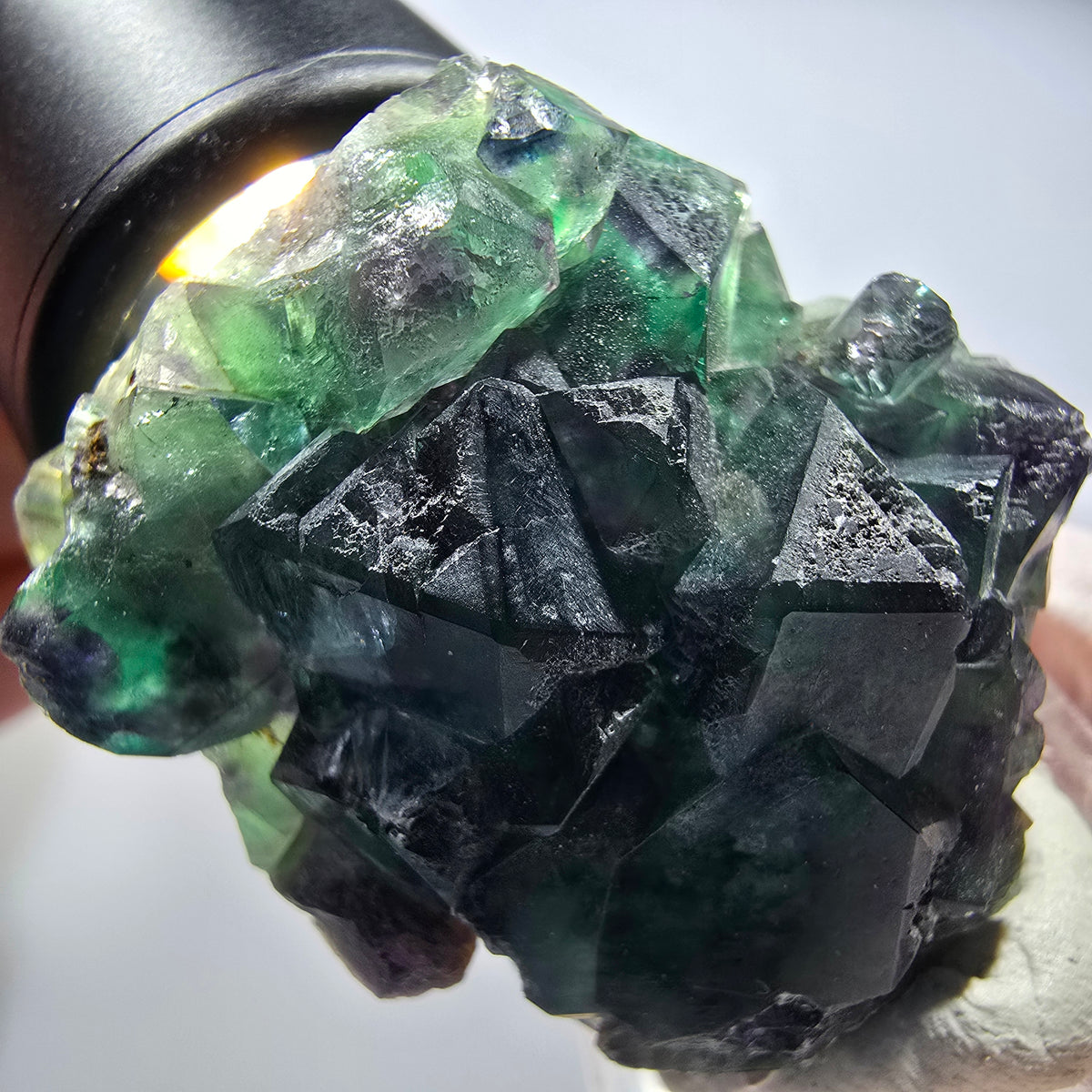 Seltene Phantom Fluorit Würfel Stufe, grün lila Okorusu, Namibia 40*34*19mm #13431