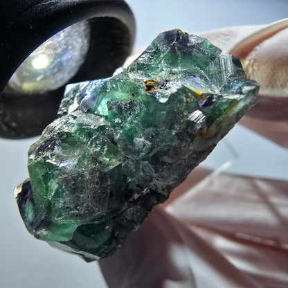 Seltene Phantom Fluorit Würfel Stufe, grün lila Okorusu, Namibia 40*34*19mm #13431