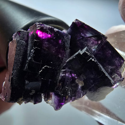 Seltene Phantom Fluorit Würfel Stufe, grün lila Okorusu, Namibia 34*25*17mm #13433