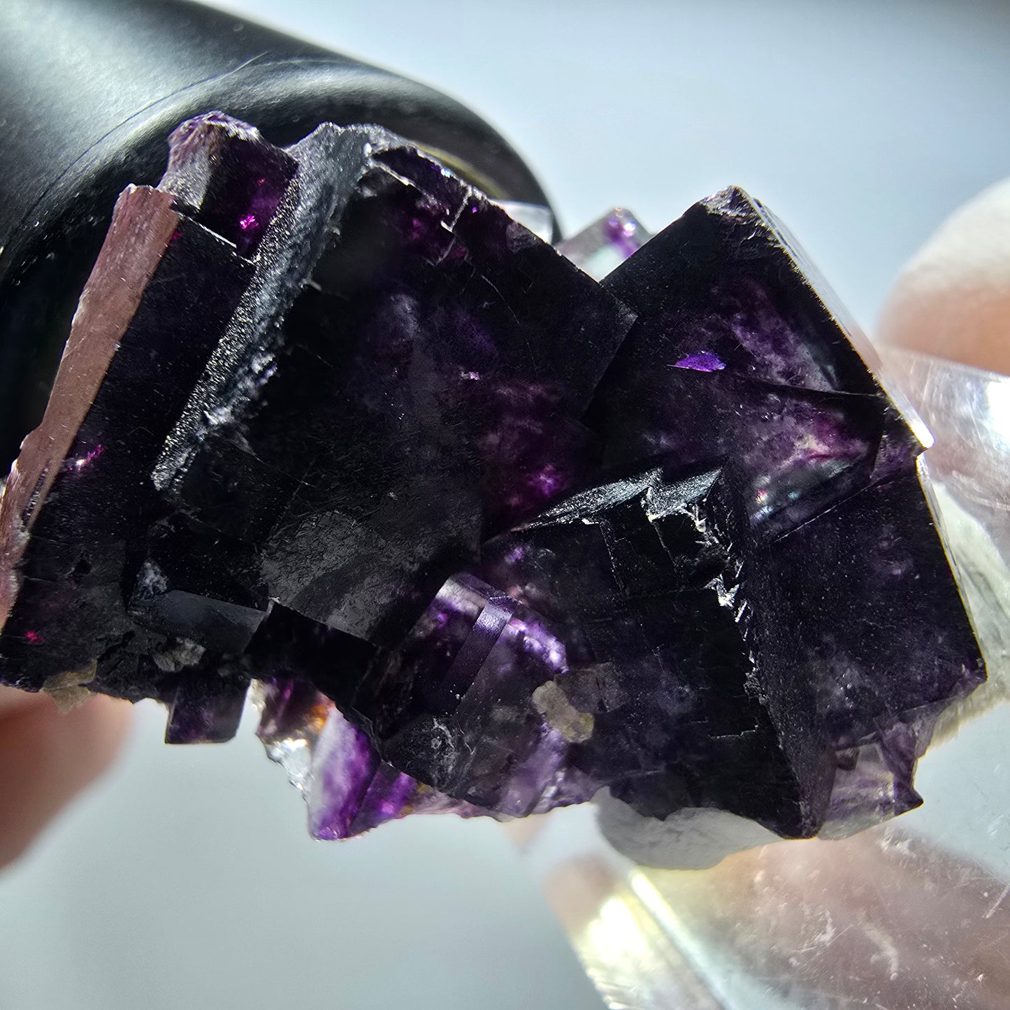 Seltene Phantom Fluorit Würfel Stufe, grün lila Okorusu, Namibia 34*25*17mm #13433