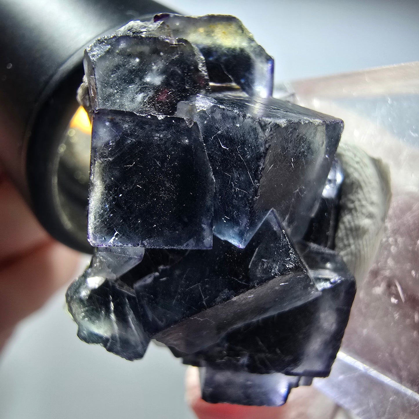 Seltene Phantom Fluorit Würfel Stufe, grün lila Okorusu, Namibia 30*22*19mm #13438