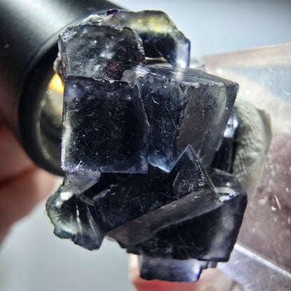 Seltene Phantom Fluorit Würfel Stufe, grün lila Okorusu, Namibia 30*22*19mm #13438
