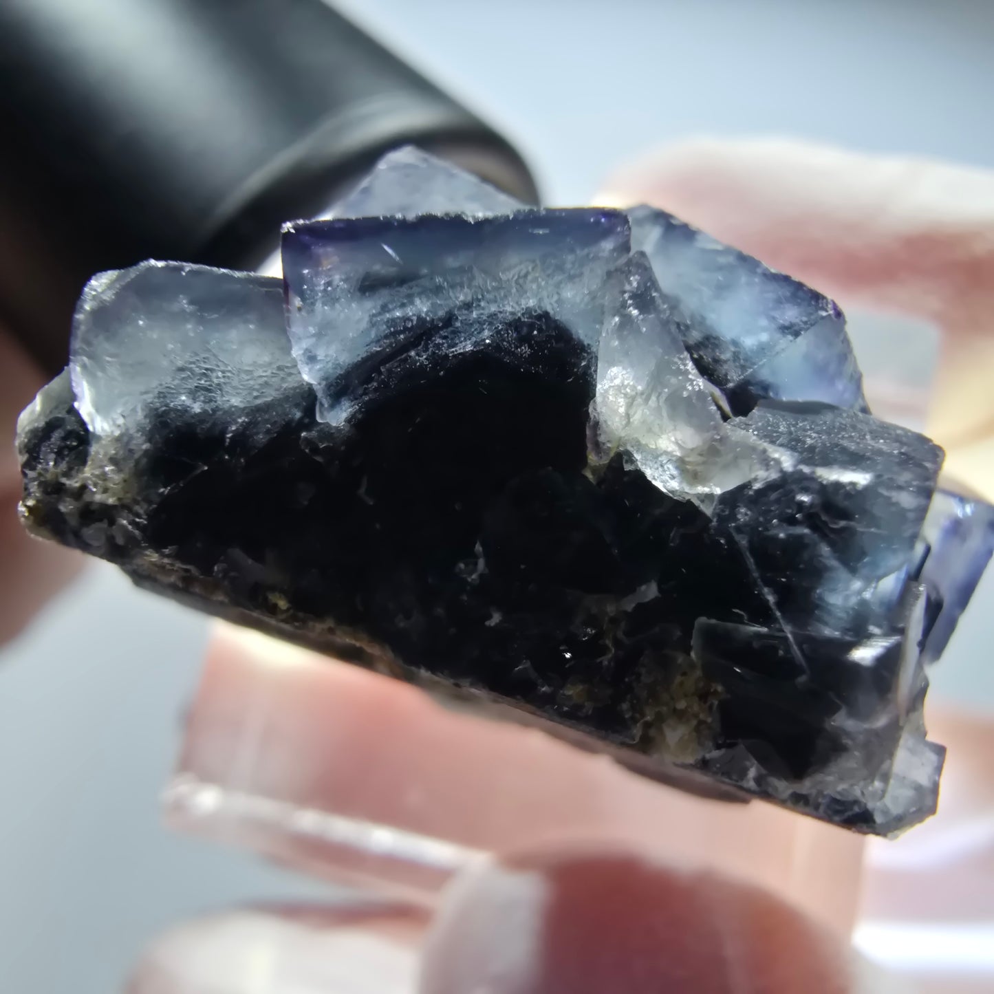 Seltene Phantom Fluorit Würfel Stufe, grün lila Okorusu, Namibia 30*22*19mm #13438