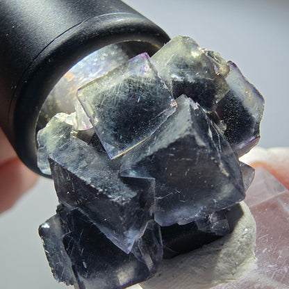 Seltene Phantom Fluorit Würfel Stufe, grün lila Okorusu, Namibia 30*22*19mm #13438