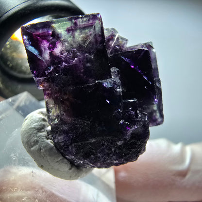 Seltene Phantom Fluorit Würfel Stufe, grün lila Okorusu, Namibia 23*21*16mm #13439