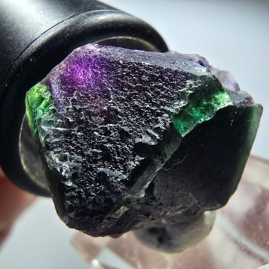 Rare Phantom Fluorite Cube Specimen, Green Purple Okorusu, Namibia 27*25*21mm #13440