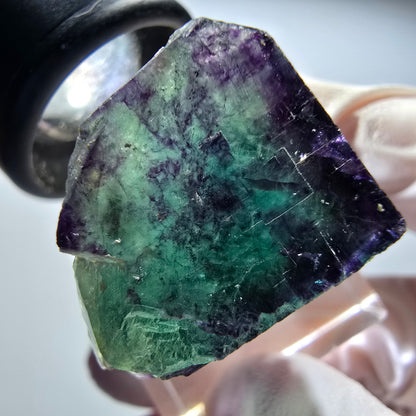 Seltene Phantom Fluorit Würfel Stufe, grün lila Okorusu, Namibia 32*24*17mm #13441