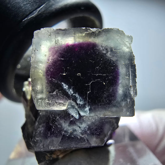 Rare Phantom Fluorite Cube Specimen, Purple Okorusu, Namibia 28*19*18mm #13443