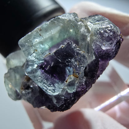 Seltene Phantom Fluorit Würfel Stufe, grün lila Okorusu, Namibia 28*23*16mm #13445