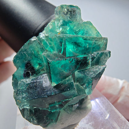 Seltene Phantom Fluorit Würfel Stufe, grün Okorusu, Namibia 31*24*17mm #13446