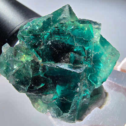 Seltene Phantom Fluorit Würfel Stufe, grün Okorusu, Namibia 37*32*18mm #13450