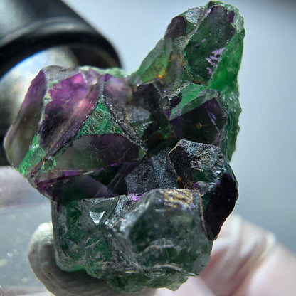 Seltene Phantom Fluorit Würfel Stufe, grün lila Okorusu, Namibia 27*22*15mm #13452