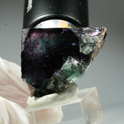 Seltene Phantom Fluorit Würfel Stufe, grün lila Okorusu, Namibia 39*34*30mm #13453