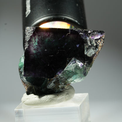 Seltene Phantom Fluorit Würfel Stufe, grün lila Okorusu, Namibia 39*34*30mm #13453