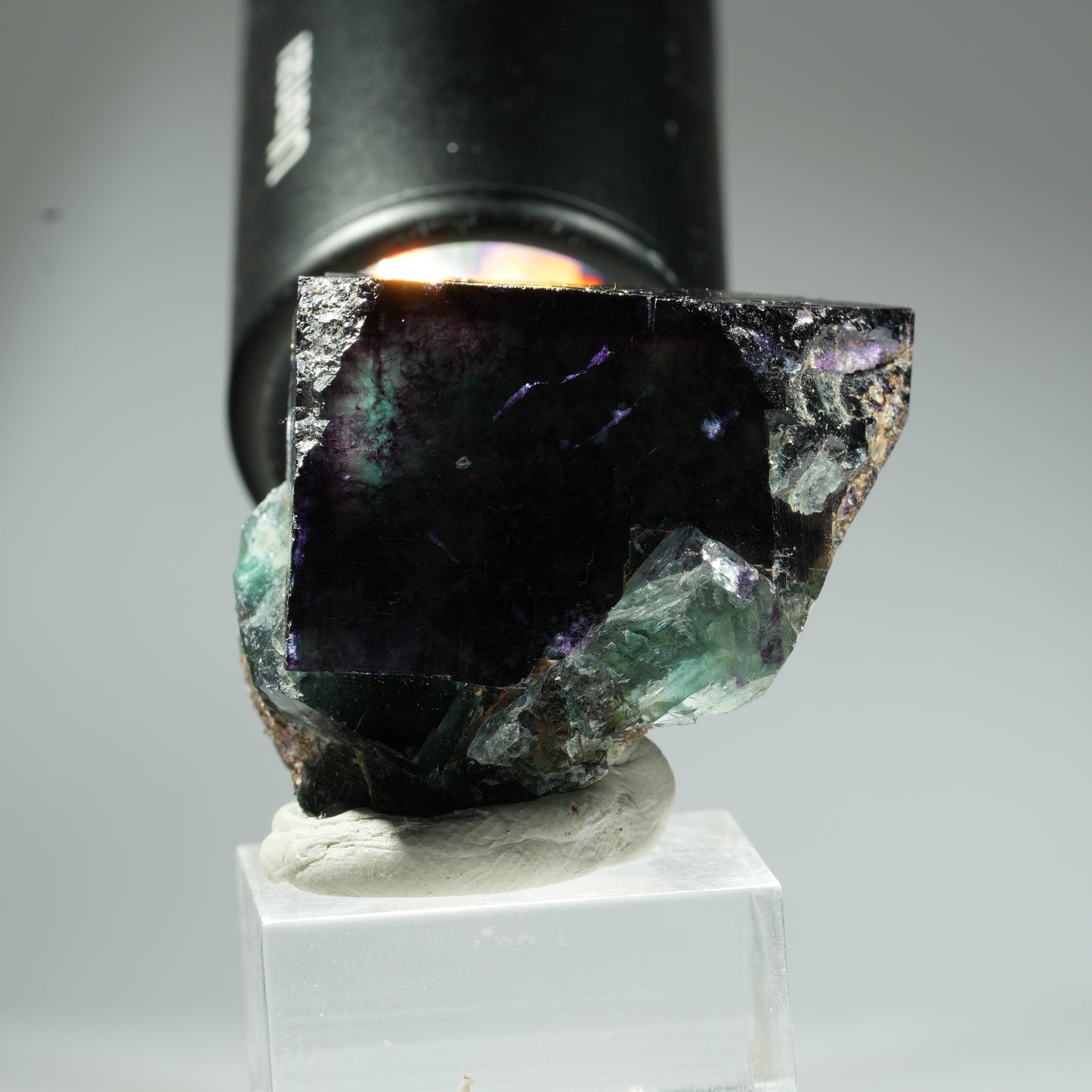 Seltene Phantom Fluorit Würfel Stufe, grün lila Okorusu, Namibia 39*34*30mm #13453